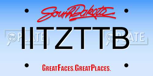 IITZTTB South Dakota License Plate