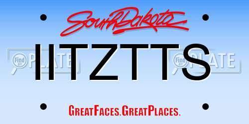 IITZTTS South Dakota License Plate
