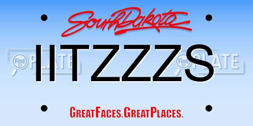 IITZZZS South Dakota License Plate