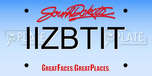 IIZBTIT South Dakota License Plate