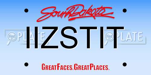 IIZSTIT South Dakota License Plate