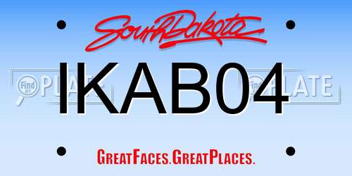 IKAB04 South Dakota License Plate