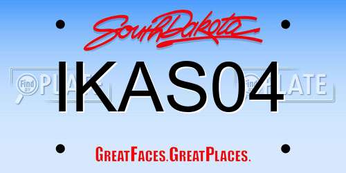 IKAS04 South Dakota License Plate