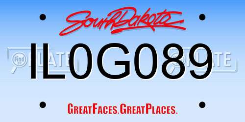 IL0G089 South Dakota License Plate