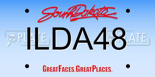 ILDA48 South Dakota License Plate