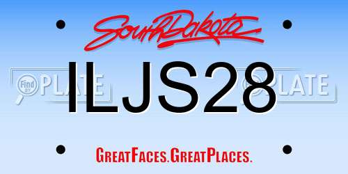 ILJS28 South Dakota License Plate