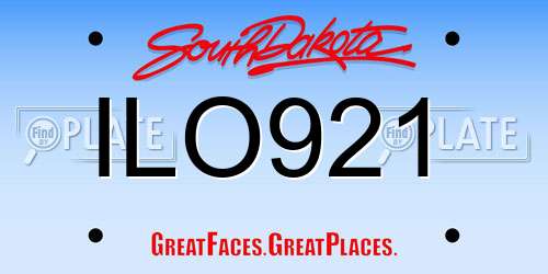 ILO921 South Dakota License Plate