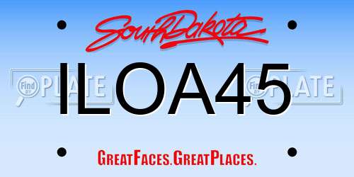 ILOA45 South Dakota License Plate