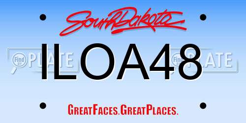 ILOA48 South Dakota License Plate