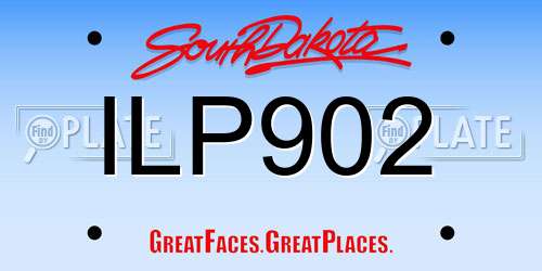 ILP902 South Dakota License Plate