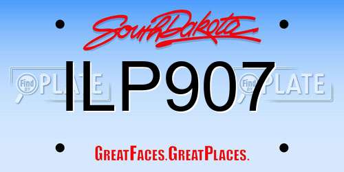 ILP907 South Dakota License Plate