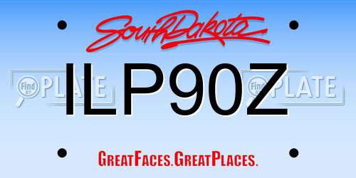 ILP90Z South Dakota License Plate