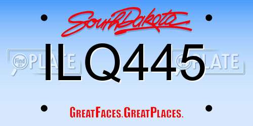 ILQ445 South Dakota License Plate