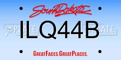 ILQ44B South Dakota License Plate