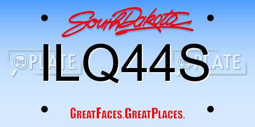 ILQ44S South Dakota License Plate