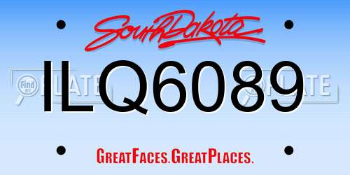 ILQ6089 South Dakota License Plate