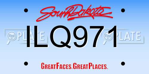 ILQ971 South Dakota License Plate