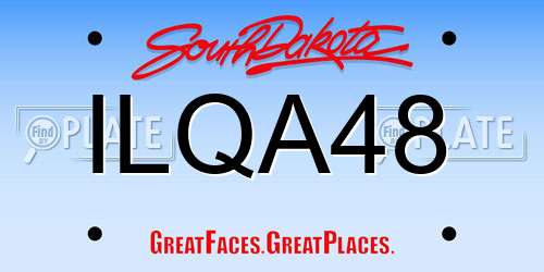ILQA48 South Dakota License Plate