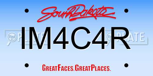 IM4C4R South Dakota License Plate