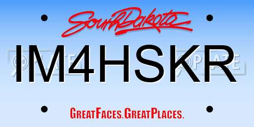 IM4HSKR South Dakota License Plate