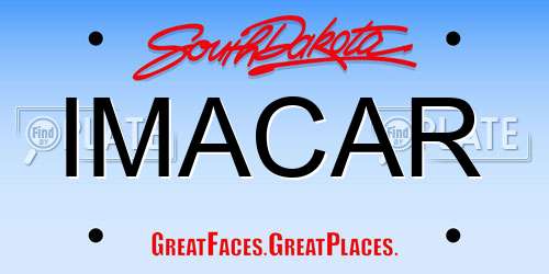 IMACAR South Dakota License Plate