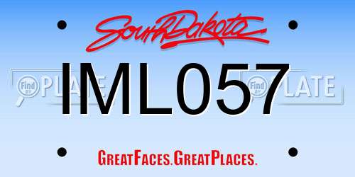 IML057 South Dakota License Plate
