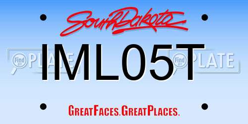 IML05T South Dakota License Plate