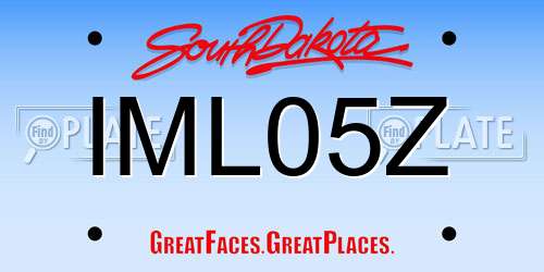 IML05Z South Dakota License Plate
