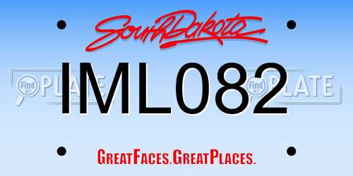 IML082 South Dakota License Plate