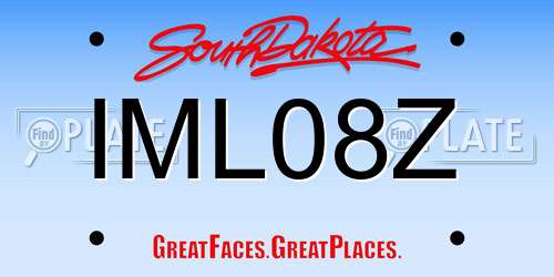 IML08Z South Dakota License Plate