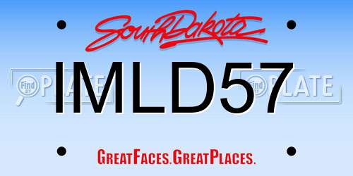IMLD57 South Dakota License Plate