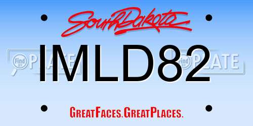 IMLD82 South Dakota License Plate