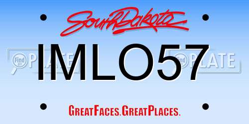 IMLO57 South Dakota License Plate