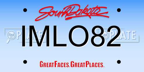 IMLO82 South Dakota License Plate
