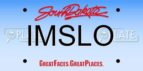 IMSLO South Dakota License Plate