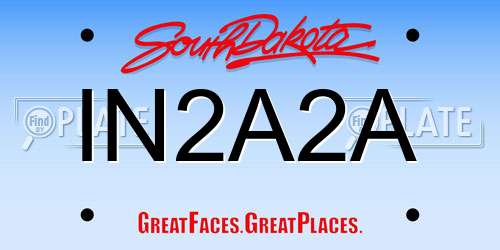 IN2A2A South Dakota License Plate