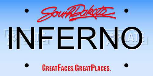 INFERNO South Dakota License Plate