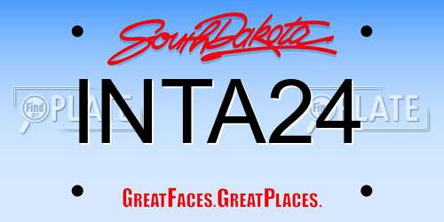 INTA24 South Dakota License Plate