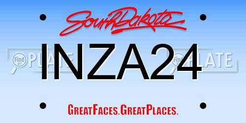 INZA24 South Dakota License Plate