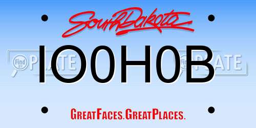 IO0H0B South Dakota License Plate
