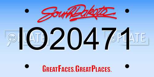 IO20471 South Dakota License Plate