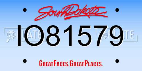 IO81579 South Dakota License Plate