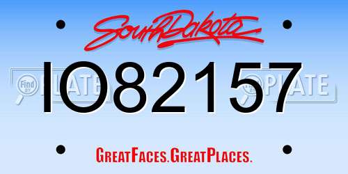IO82157 South Dakota License Plate