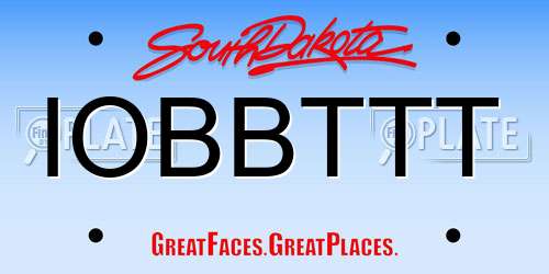 IOBBTTT South Dakota License Plate