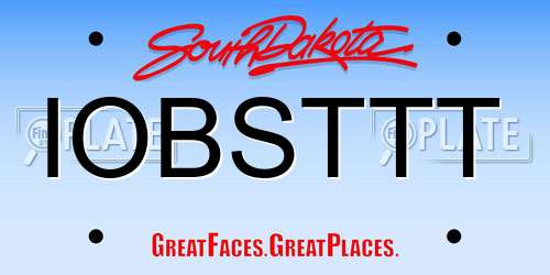 IOBSTTT South Dakota License Plate