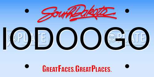 IODOOGO South Dakota License Plate