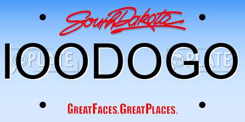 IOODOGO South Dakota License Plate