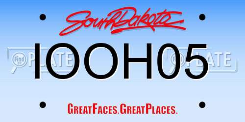 IOOH05 South Dakota License Plate