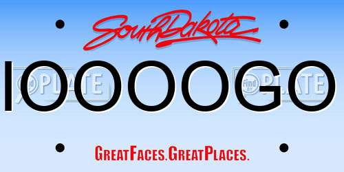 IOOOOGO South Dakota License Plate