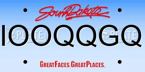 IOOQQGQ South Dakota License Plate